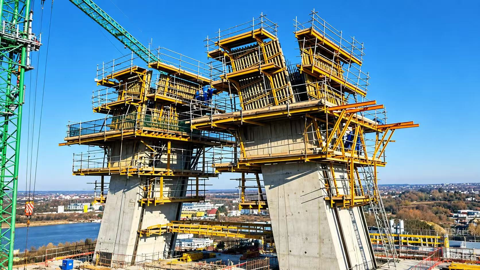 Entech climbing formwork on site
